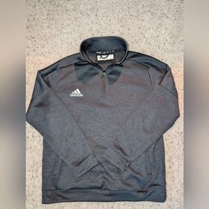 Adidas Climalite Quarter Zip Training Pullover Heather Gray Mens XL